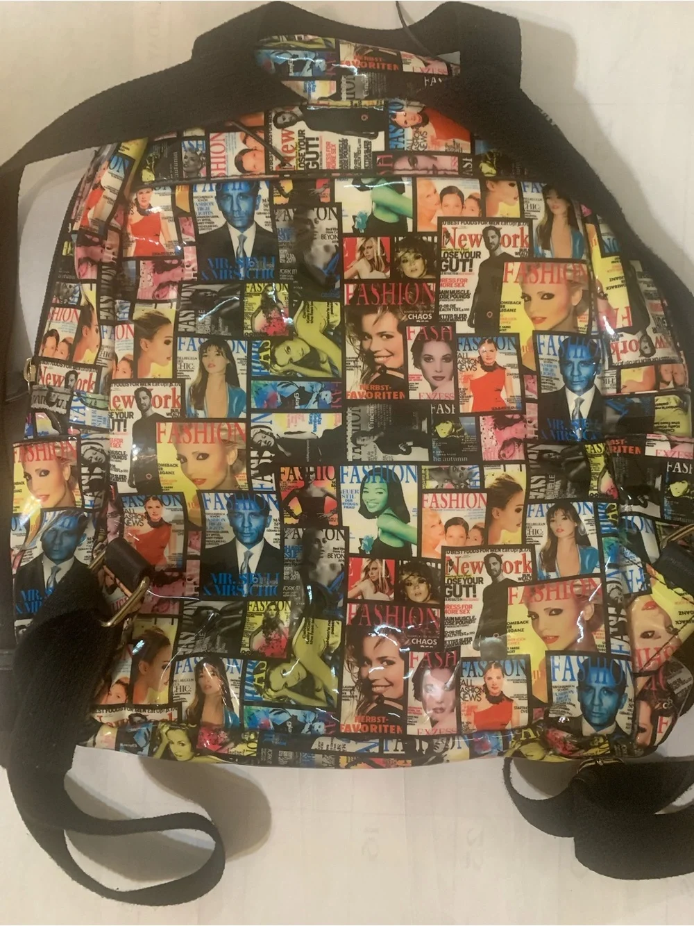 Obama/ Celebrity/ Magazine pictures Women’s Backpack w/ zipper pouch.